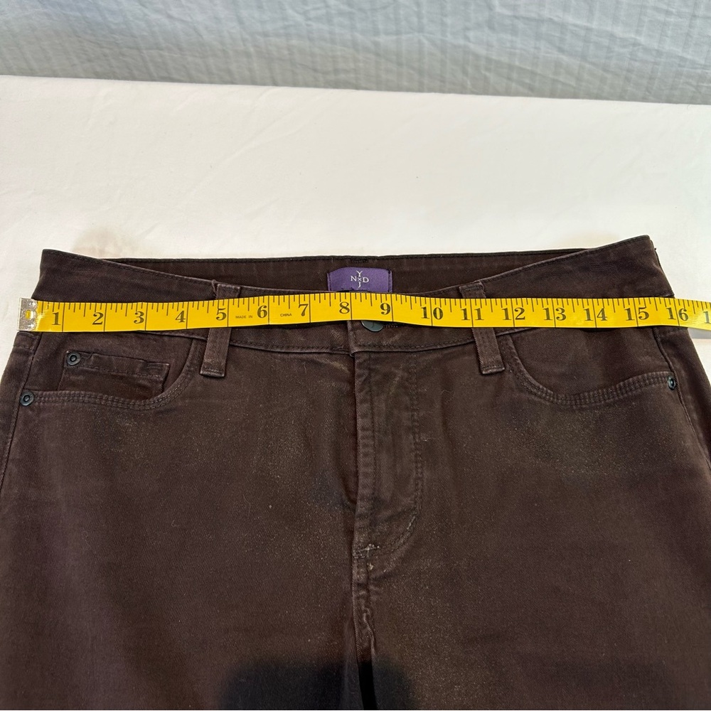 NYDJ Sz 8 AMI Skinny Jeans in Chocolate Brown - Picture 11 of 14